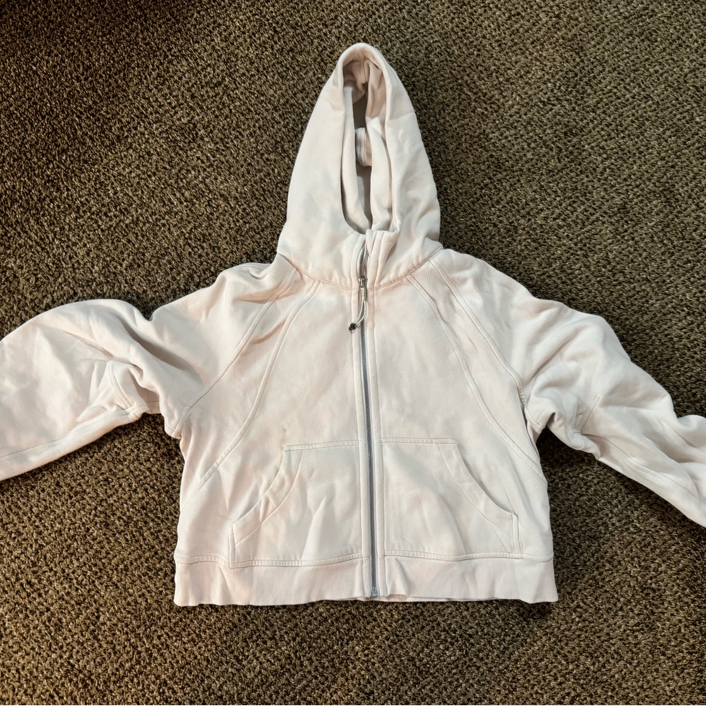 Lululemon Cream Full Zip-Up Scuba Jacket